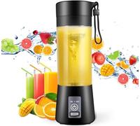 Portable Blender, Mini Blender for Shakes and Smoothies with Rechargeable USB, 380Ml Traveling Portable Fruit Veggie Juicer Cup Blender With 6 Blades