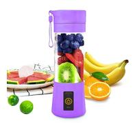 Portable Blender, Mini Blender with Six Blades for Baby Food, Mini Blenders for Smoothie, Personal Blenders for Shakes and Smoothies, Juice Maker with Usb Rechargeable, 380ml (Purple)