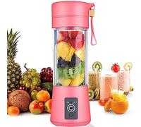 Portable Blender Mini Blenders Smoothies Shakes Juicer Cup USB Rechargeable Six Blades in 3D for Superb Mixing 380mL Pink