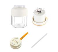 Portable Blender | Personal Liquifer for Milkshakes and Smoothies | Rechargeable Cordless Blender with Glass for Preparing Ice Cream, Nutrition Recipes and Processing