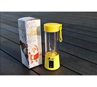 Portable Blender, Personal Size Blender Shakes and Smoothies, Mini Juicer Cup USB Rechargeable, Handheld Travel Blender Fruit Mixer 400ml Christmas Edition (Yellow)