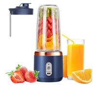 Portable Blender - Personal Size Mixer Bottle | USB Rechargeable Mini Juicer Cup With 6, 14Oz Fruit Blender For Travel, Kitchen, Baby Food, Protein Shake And Juice Drink On The Go