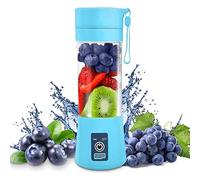 Portable Blender, Smoothie Blender, Blender for Shakes and Smoothies,Upgrade The 6-Blades Mini Blender with USB Interface, Blue Portable Blender for Household