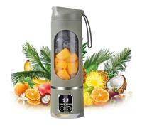 Portable Blender,usb-c Rechargeable,personal Compact Travel Juicer Cup15oz for Shakes, Smoothies,fresh Juice,self-cleaning,leakproof Lid, Smart Time Display,12 Blades (military green)