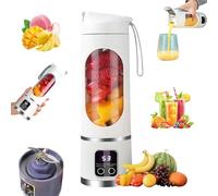 Portable Blender, USB Rechargeable Personal Blender, 15OZ Travel Portable juicer Shakes and Smoothies Blenders, Mixing, Compact, Convenient and Versatile