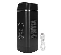 Portable Blender with 12 Blade System, 420ML USB Rechargeable Smoothie Maker - Digital Display, Compact Design, Ideal for Travel and Outdoor Use (Black)