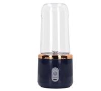 Portable Blender with 400ml 6 Blades, 1500mAh Battery, 22,000rpm Travel Blender for Fruit Vege Coffee, Food Grade PCTG, USB Charging (Blue, 6Blades, Lid)