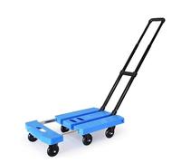 Portable Blue Cart with Wheels, Lightweight for Travel, Moving, Office, Shopping, and Sto Soluts - Versatile Utili Trolley for Easy Transport