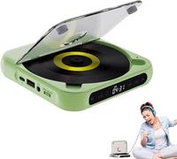 Portable Bluetooth CD Player - Hi-Fi Sound, Rechargeable, Supports CD, USB, AUX, Compact Music Player for Travel and Home
