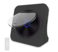 Portable Bluetooth CD Player, Music CD Player with LED Display & 6 Timer settings, 5 CD Formates, Blue-tooth 5.0 & HIFI Sterro Music, Portable Audio Music Disc Album Player for Office Home black