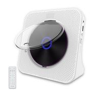 Portable Bluetooth CD Player, Music CD Player with LED Display & 6 Timer settings, 5 CD Formates, Blue-tooth 5.0 & HIFI Sterro Music, Portable Audio Music Disc Album Player for Office Home white