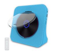 Portable Bluetooth CD Player, Music CD Player with LED Display & 6 Timer settings, 5 CD Formates, Blue-tooth 5.0 & HIFI Sterro Music, Portable Audio Music Disc Album Player for Office Home blue