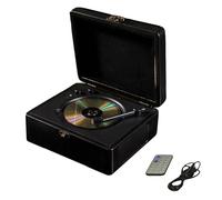 Portable Bluetooth CD Player, Retro, Simple and Stylish, Can Play Bluetooth Audio Externally, Dual Stereo Speakers, Home Record Player(Black)