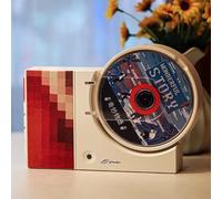 Portable Bluetooth CD Player with HiFi Speaker, Remote Control, USB/AUX Support, Wall Mountable & Desktop Use for Retro Music Lovers