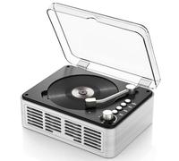 Portable Bluetooth CD Player with Remote Control - Timzeit Desktop Retro CD Player with Dual Hi-Fi Speakers for Kids, FM A-B Radio, Snooze, USB/AUX Headphone Holder for the