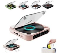 Portable Bluetooth-Compatible CD Player, Hi-Fi Sound 2000mAh Battery 5.3 Bluetooth Type-C Charging, MP3/CD/CD-R Support Lightweight Music Player with Dual Listening Modes for Travel,Home,Car