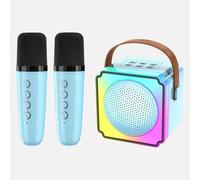 Portable Bluetooth Karaoke Speaker with Microphone, RGB Colorful Lights and High Volume for Party and Home