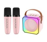 Portable Bluetooth Karaoke Speaker with Microphone, RGB Colorful Lights and High Volume for Party and Home