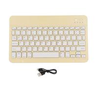 Portable Bluetooth Keyboard, Wireless Keyboard with Lock Screen Function Small Bluetooth Mini for Tablet PC Laptop(Yellow)