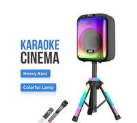 Portable Bluetooth PA Speaker System - 1600W Rechargeable Outdoor Bluetooth Speaker with Mic and remote control and Stand, Mic Input, Party Lights, USB/SD, and Radio