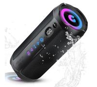 Portable Bluetooth Speaker, Bluetooth 5.4 Speaker,30W Dual Speaker with LED Display, Deep Bass, 30H Playtime, Colorful RGB Lights, IPX7 Waterproof,TWS pairing for Outdoor/Home/Party/Travel,Gift Ideas