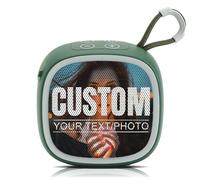 Portable Bluetooth Speaker, Custom Pattern Wireless Mini Speaker with 48mm Full-Frequency Speaker, TWS Stereo, Bluetooth 5.3, 15m Range, 3.55x3.55x2.11in, 500mAh Battery for Outdoor & Gift