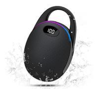 Portable Bluetooth Speaker, Mini Outdoor Bluetooth Speakers with HD Sound, LED Power Display, Big Pro Sound with Punchy Bass,Integrated Carabiner, 25H Playtime, RGB, TWS ,For Outdoor/Party/Travel