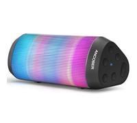 Portable Bluetooth Speaker Powerful HD Loud Sound, LED Lights, IPX4 Wateproof, 24H Playtime, Wireless TWS Pairing, Built-in Mic, for Home/Outdoor/Party, Birthday Gifts for Father Men Dad Husband
