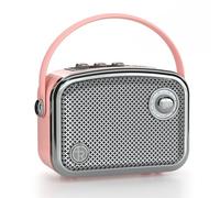 Portable Bluetooth Speaker Wireless Powerful Deep Bass Loud Stereo Sound Vintage Decor Cute Fashion Style Speakers with Subwoofer DSP Support TWS/USB/AUX for Home Party Outdoor Accessories (Pink)