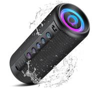 Portable Bluetooth Speaker with 20W Loud Stereo Sound, 2026 Bluetooth 5.4 Speaker Wireless with RGB Lights, TWS Pairing, 3 EQ Modes, Built-in Mic, IP7 Waterproof Outdoor Speaker for Party Travel Home