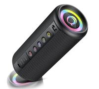 Portable Bluetooth Speaker with Loud Stereo Sound, 2026 Bluetooth 5.4 Speaker Wireless with 4 RGB Lights, TWS Pairing, 3 EQ Modes, Built-in Mic, IP7 Waterproof 20H Outdoor Speaker for Party Travel