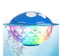 Portable Bluetooth Speakers Floating LED Lights Flashing Changing, IPX7 Waterproof Shower Speaker Wireless Mic Handsfree Call Music Box, Wireless Speaker for Party,Hot Tub,Outdoor,Beach