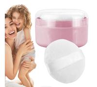 Portable Body Powder Container - 9x9x6cm PP+Velvet, Dusting Holder with Puff, Talcum Bath Loose Storage | Perfect For Travel Makeup Bag, Home Vanity Counter, Bathroom Use, Cosmetic Organization, Skin