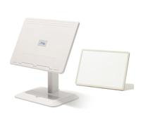 Portable Book Stand for Reading + Magnetic Whiteboard Dechatable Panel Use As Computer Rack Height and Angle Adjustable Storage Slot Design for Cooking Book Holder Textbook Recipe (2)