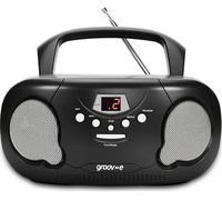 Portable Boombox CD Player with Radio, Black, Groov-e GV-PS733-BK