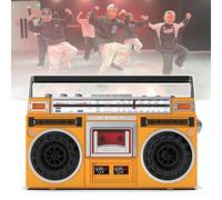 Portable Boombox with AM/FM Radio, Retro CD Player, SD/USB Input, Cassette Recorder - Ideal for Family Gatherings and Travel