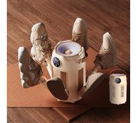 Portable Boot Shoe Dryer, 6-armglove Dryer & Boot Warmer For Winter Boots, 3 Timer Settings 3/6/9 H, 360° Hot Air Circulation, Digital Touch Screen, For Glove, Sneakers And Everyday Shoes beige