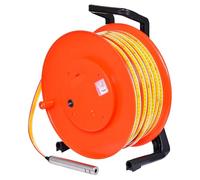 Portable Borehole Depth Meter, Well Water Level Indicator with Fixed Probe & Steel Tape for Wells, Reservoirs, Pipes (150m/492ft)