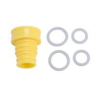 Portable Bottle Shower Spray Head, Water Sprayer Bottle Attachment with 4pcs Silicone Washer Rings for Outdoor Travel Camping (Yellow)