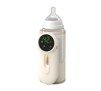 Portable Bottle Warmer - Abs Pu Leather 14 cm | Wireless Heating Sleeve for Breast Milk with 8000 mAh Battery, USB Heating Design, Accurate Bottle Warmer | Home Garderie Camping Travels Outdoor