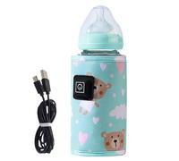 Portable Bottle Warmer - Bottle Warmer for Breastmilk - 3 Temp Adjustable Car Bottle Warmer - Fast Heating Travel Accessories, Lightweight Protective Sleeve for Outdoor