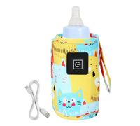 Portable Bottle Warmer - Fast Constant Temperature Heating USB Baby Bottle Warmer | Travel Milk Insulation Cover | Fits Various Bottles Sizes, Polyester Fabric, for On-The-Go Feeding
