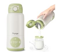 Portable Bottle Warmer for Travel, 15oz Capacity Portable Milk Warmer for Baby, Formula, Breast Milk & Water, On The Go Bottle Warmer with Long Battery Life, Even Heating, Precise Temperature Control