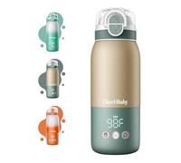 Portable Bottle Warmer for Travel - Fast Heating, Dual Heating Modes for Breasmilk & Formula, 45W Super Fast Charging, 12oz Travel Bottle Warmer On-The-Go, 5-Temp Control, Extra Straw Lid, Travel Bag