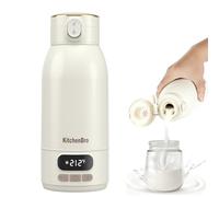 Portable Bottle Warmer for Travel-Various Heating Modes for Breast Milk& Water&Tea. 17 Ounces Large Capacity Portable Milk Warmer for Baby,Fast Heating Speed and Long Battery Life with High Capacity