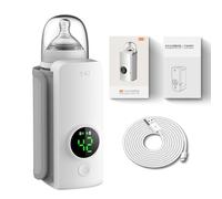 Portable Bottle Warmer,Travel-Friendly,Fast-Heating,Cordless & Rechargable,Baby Bottle Warmer,Comfortable Feeding Bottle Warmer on The Go,Precise Temperature