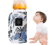 Portable Bottle Warmer - USB Milk Heater, Babys Feeding Warmer, Smart Temperature Controller, Travel Heating Cover, Thermal Insulation Bag | Bottle Heating Device for Nursing Mothers Car Travel