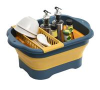 Portable Bowl Basin, Cleaning Bowl, Folding No Washing Basin, Multi-Use Washing Container Supports Homework, Compact Travel Solution with Drain Spout for Laundry Fishing, Kitchen Bathroom, RV