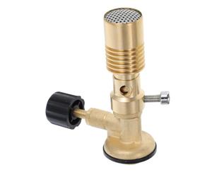 Portable Brass Bunsen Burner Heating Tool with Gas Flow Control | Science Equipment, Golden Finish, Tightly Sealed Brass Body, Complete Control for Laboratory Use