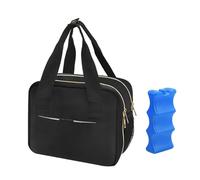 Portable Breast Milk Cooling Bag with Ice Pack Holds 6 Milk Bottles Large Capacity Case for Working Moms and Travel